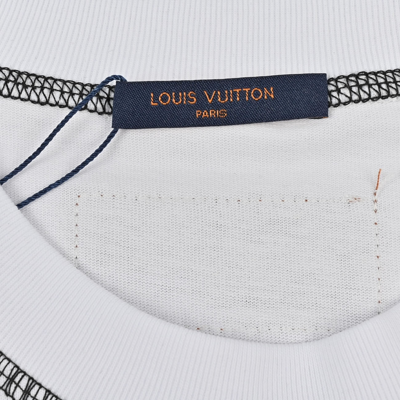 Louis Vuitton 24ss Stitching Cursive Embroidery Letters, Short Sleeves T Shirt (7) - newkick.vip